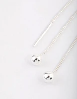 Sterling Silver Ball Threader Earrings