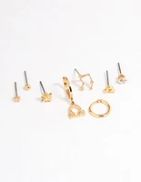 Gold Plated Libra Star Sign Ear Stackers