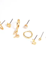 Gold Plated Capricorn Star Sign Ear Stackers