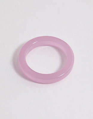 Pink Acrylic Solid Band Ring