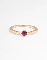 Fuchsia Beaded Band Ring