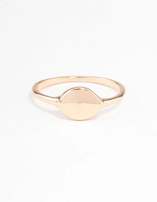 Gold Rounded Metal Ring