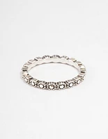 Antique Silver Tiny Flower Ring