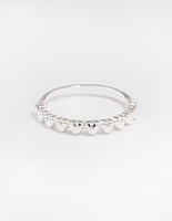 Silver Mini Hearts Ring