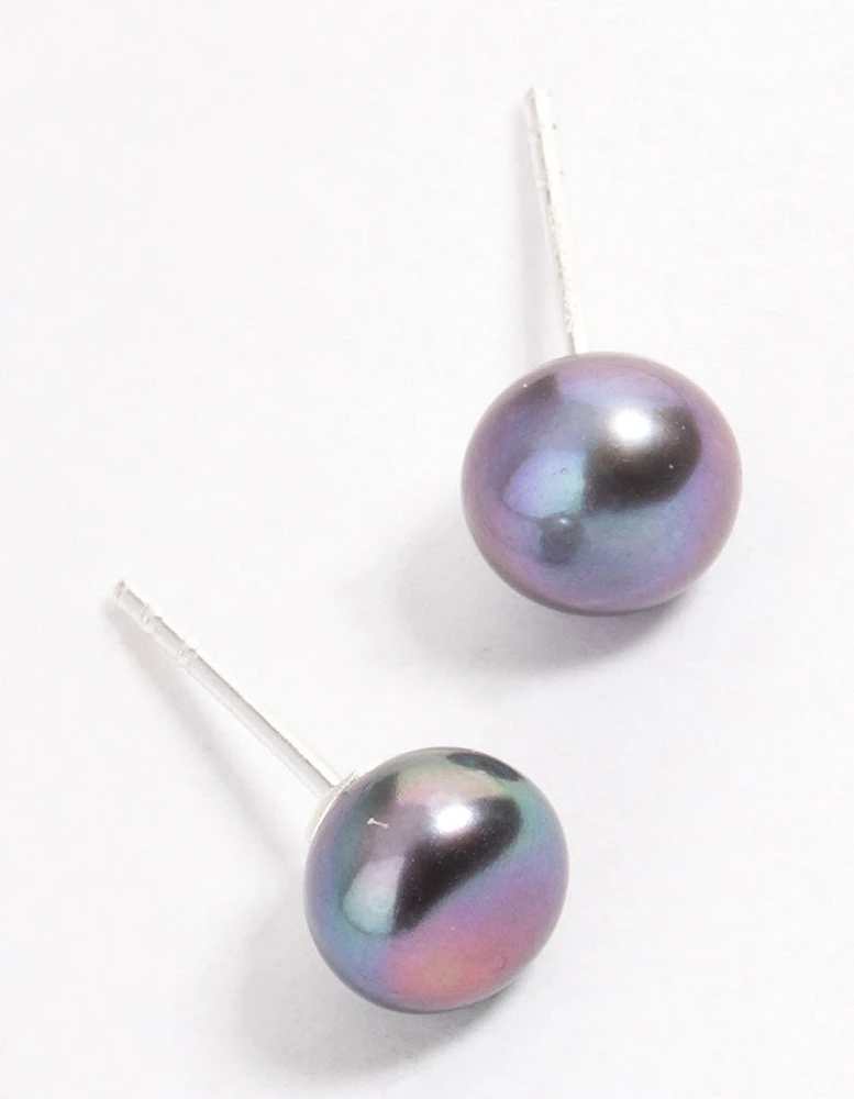 Sterling Silver Freshwater Pearl Stud Earrings