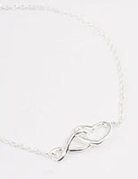 Sterling Silver Heart & Infinity Bracelet