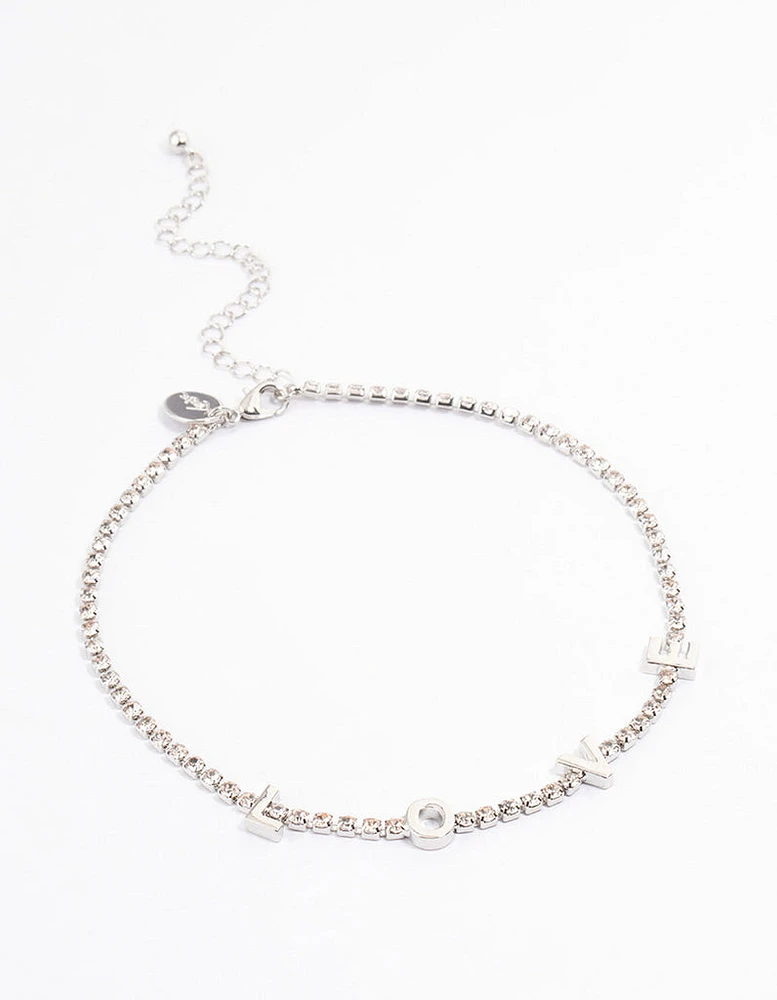 Rhodium Love Cupchain Choker