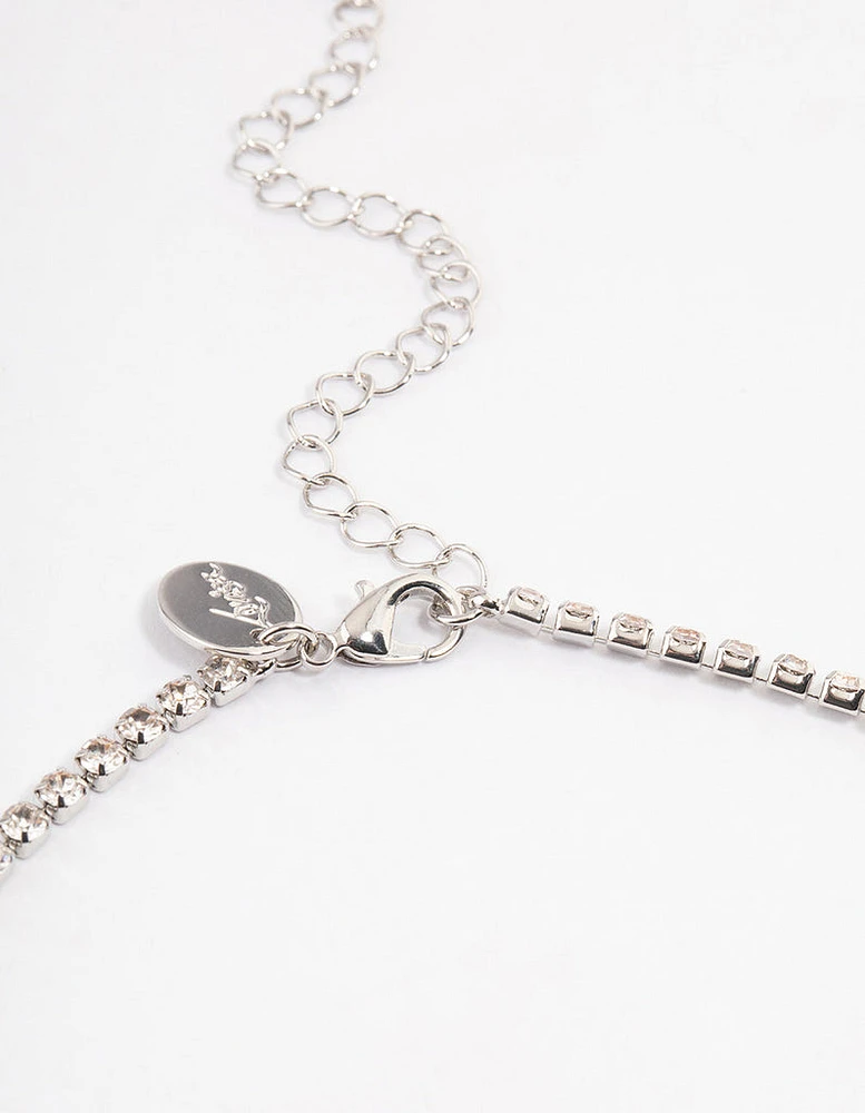 Rhodium Love Cupchain Choker