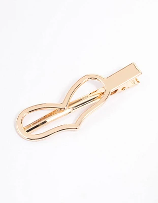 Gold Wide Open Heart Clip