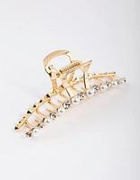 Gold Curve Pearl & Diamante Claw Clip