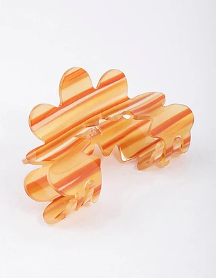 Plastic Orange Cut Out Claw Clip