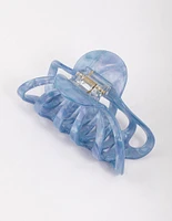 Blue Acrylic Round Cut Out Claw Clip