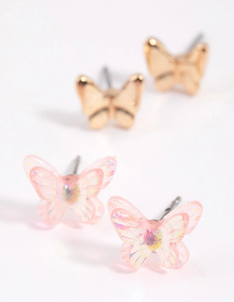 Pink Mixed Graduating Butterfly Earrings Pack