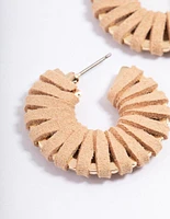 Gold Wrapped Hoop Earrings