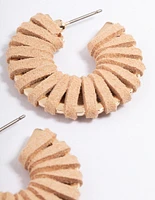 Gold Wrapped Hoop Earrings