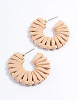 Gold Wrapped Hoop Earrings