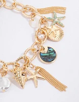 Gold Multi-Charm Bracelet