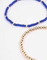 Gold Woven Evil Eye Bracelet