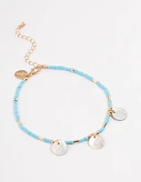 Gold Shell Bead Choker & Anklet Pack