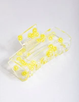 Acrylic Rectangle Lemon Claw Clip