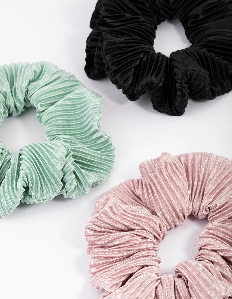 Fabric Plisse Scrunchie Pack