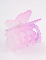 Lilac & Pink Gradient Butterfly Claw Clip
