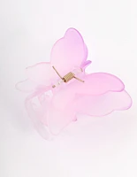 Lilac & Pink Gradient Butterfly Claw Clip