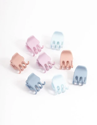 Small Matte Hair Claw Clip 8-Pack
