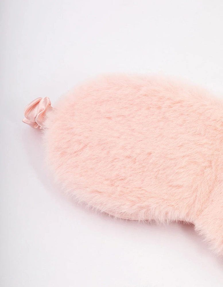 Blush Fluffy Eye Mask