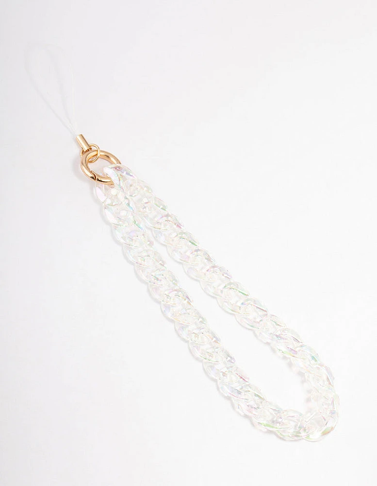 Iridescent Chain Phone Strap