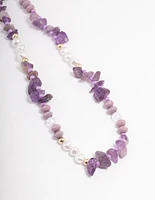 Amethyst Semi-Precious Stone Phone Strap