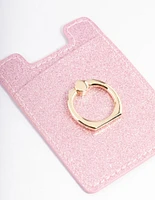 Pink Glitter Phone Wallet