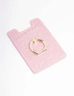 Pink Glitter Phone Wallet