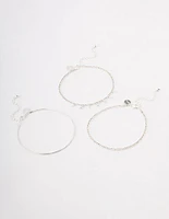 Silver Cupchain Baguette Anklet Pack