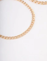 Gold Mixed Chunky Cable Anklet Pack