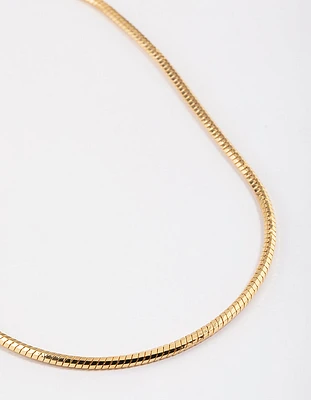 Gold Plated Brass Basic Box Chain Necklace