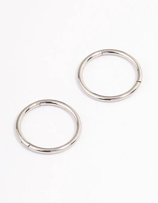 Surgical Steel Fine Sleeper Earrings 8mm