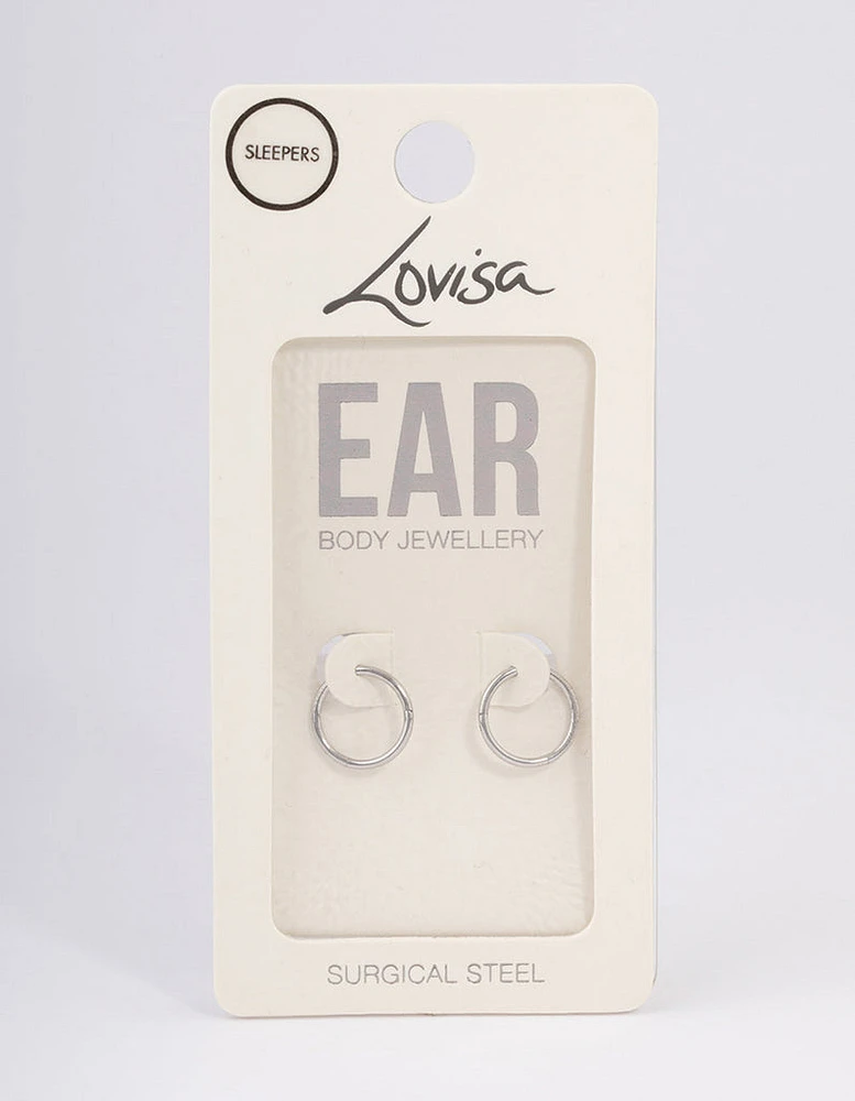 Surgical Steel Sleeper Earrings 10mm