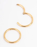 Gold Plated Surgical Steel Sleeper Earrings 10mm