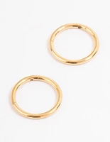 Gold Plated Surgical Steel Sleeper Earrings 10mm