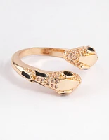 Black Slim Snake Ring