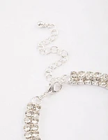 Silver Diamante Cupchain Statement Anklet Pack