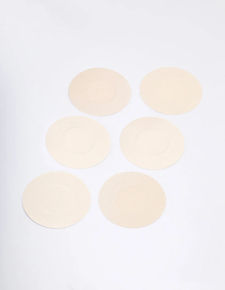 Neutral Fabric Round Nipple Covers Pack