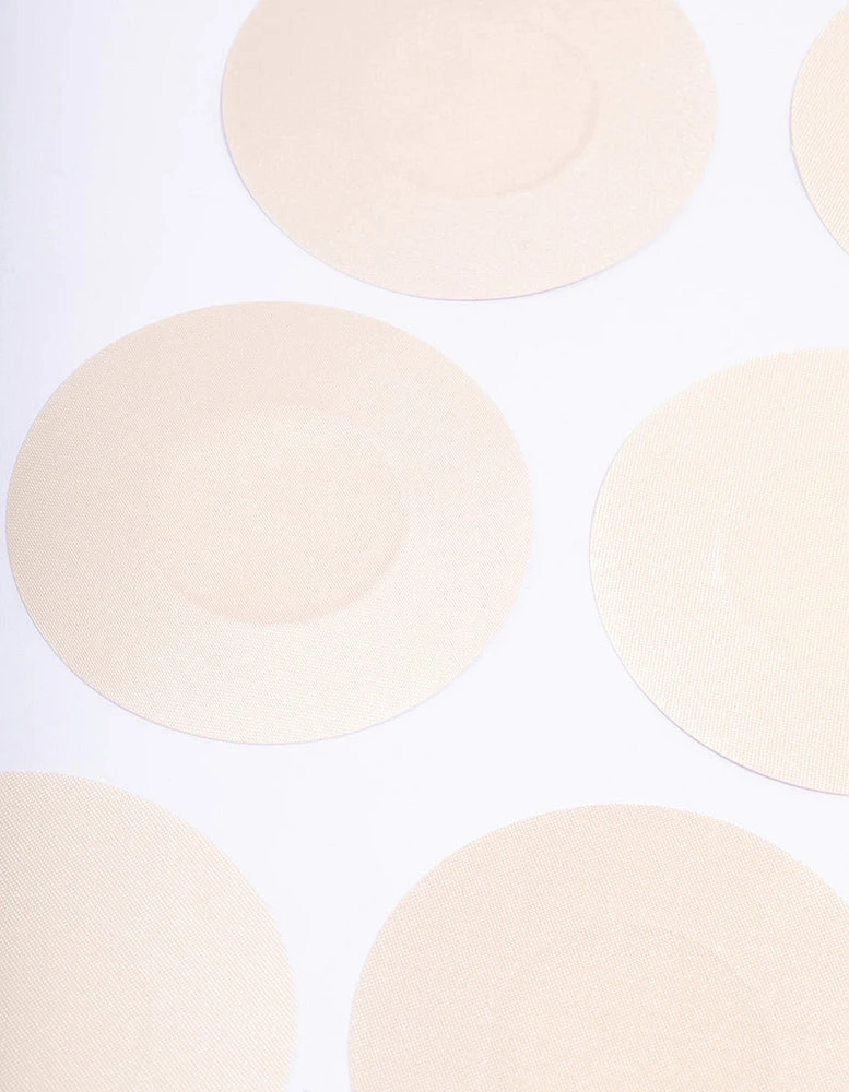 Neutral Fabric Round Nipple Covers Pack