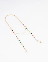 Gold Evil Eye Beaded Glasses Chain