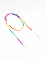 Beaded Multi Coloured Glasses Chain