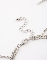 Rhodium Gradual Thin Cupchain Anklet Pack