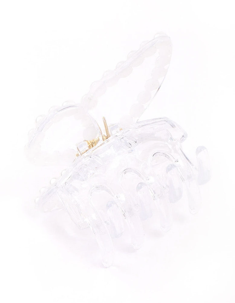 Pearl Clear Butterfly Claw Clip