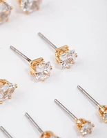 Gold Diamante Earring Set 6-Pack