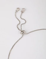 Rhodium Cupchain Y-Neck Jewellery Set